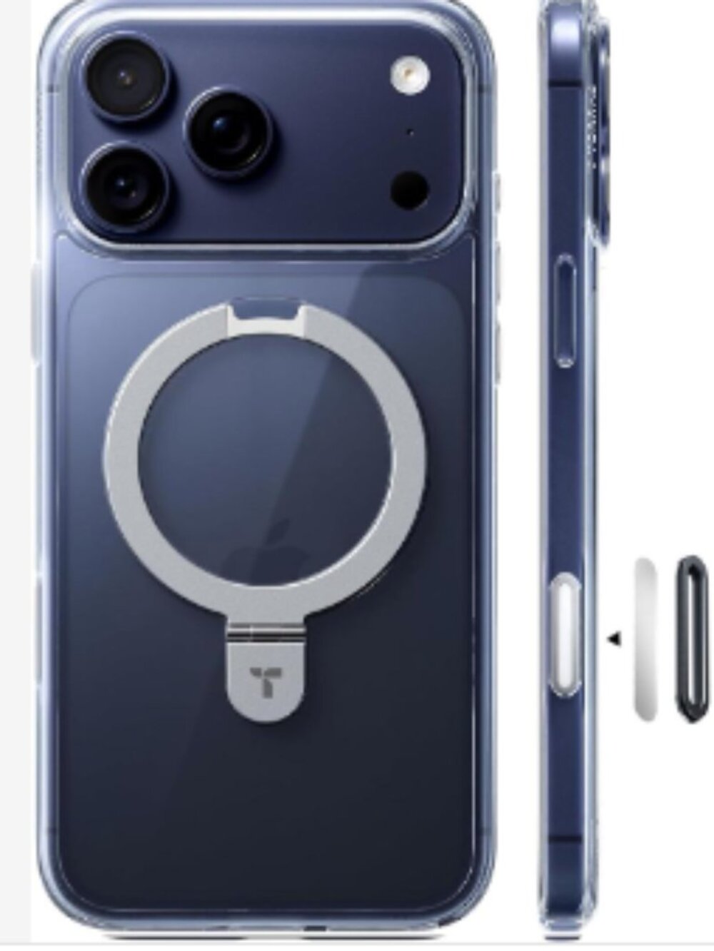 TORRAS Ostand for iPhone 17 Pro Case Clear Magnetic for iPhone 17 Pro